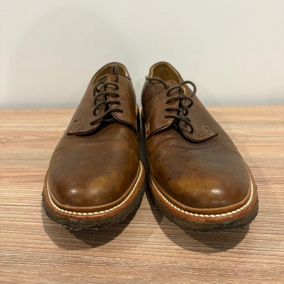 Frye John A Frye James Crepe Leather Oxford Mens Brown 10.5 D Derby Shoes 84608 main image 7